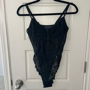 Lacy black bodysuit